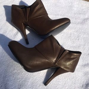 Brown Booties with Bow Tie Detail